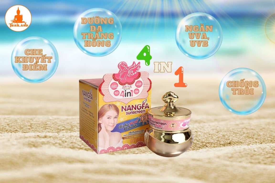 Kem chống nắng Nangfa giúp ngăn chặn hiệu quả các tia cực tím UVA và UVB