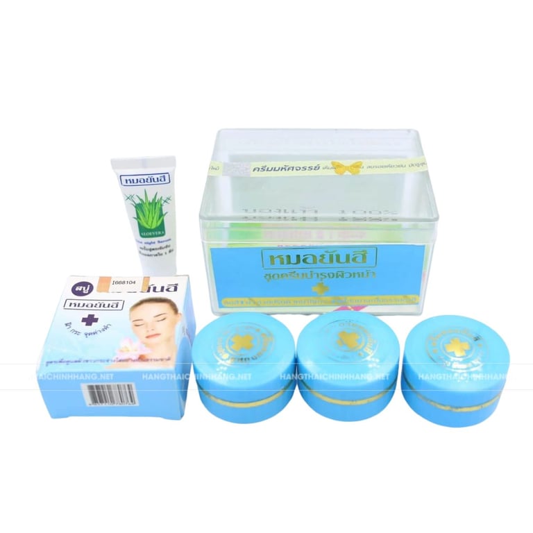 Bộ mỹ phẩm đặc trị mụn và tái tạo trắng da Yanhee xanh dương