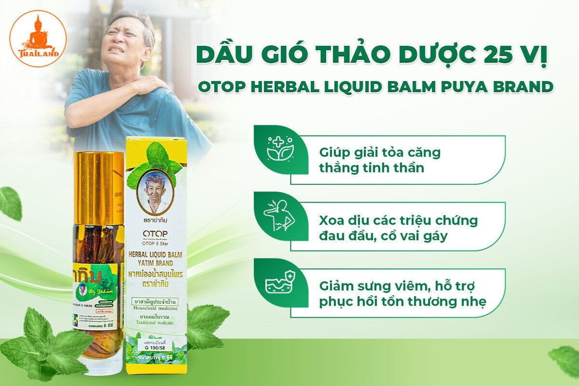 Dầu lăn thảo dược 25 vị OTOP mang đến nhiều lợi ích tuyệt vời cho sức khỏe