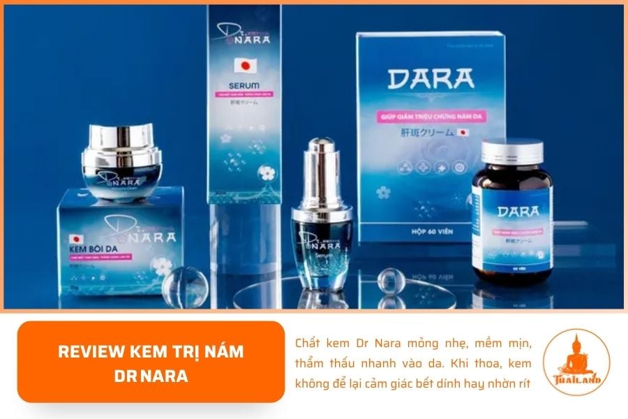 Chất kem Dr Nara mỏng nhẹ, mềm mịn, thẩm thấu nhanh vào da