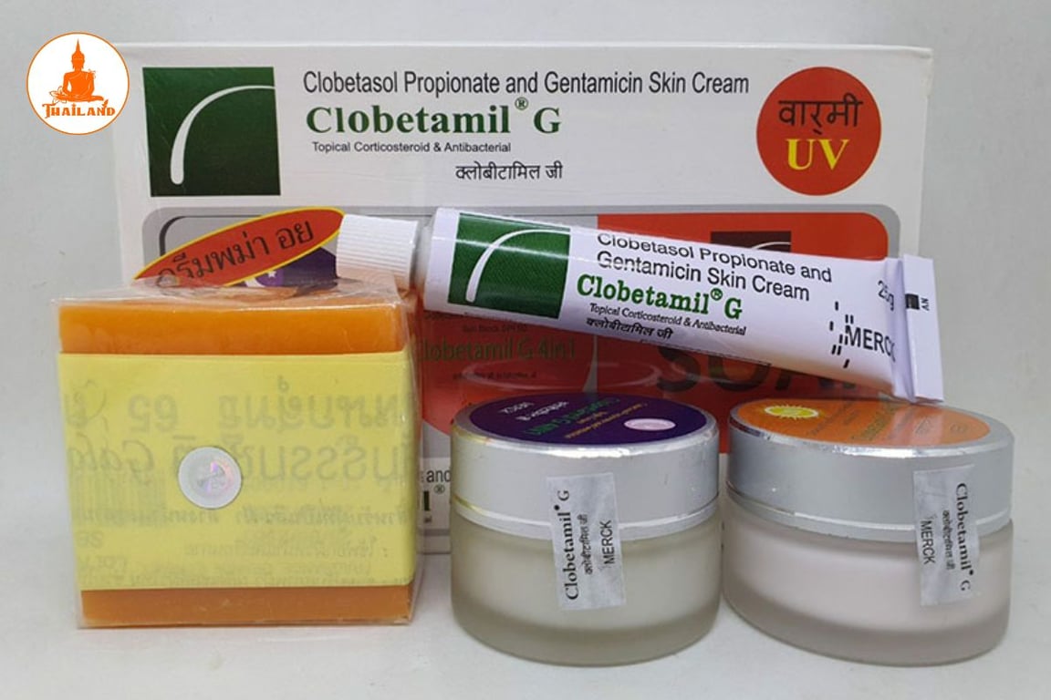 bộ trị nám, tàn nhang Clobetamil G 4 in 1