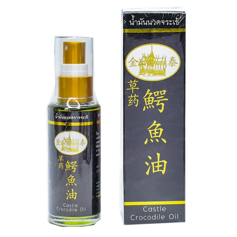 Castle crocodile oil dầu xịt 50ml cá sấu thái lan