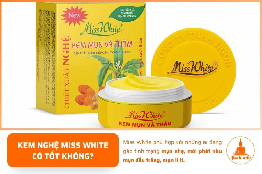 Miss White phù hợp với những ai đang gặp tình trạng mụn nhẹ, mới phát