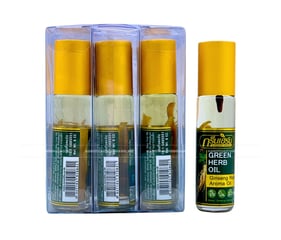 Combo 12 chai dầu lăn 3 vị thảo dược Green Herb Oil Thái Lan