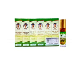 Combo 12 chai dầu lăn 22 vị thảo dược OTOP Herbal Liquid Balm Thái Lan