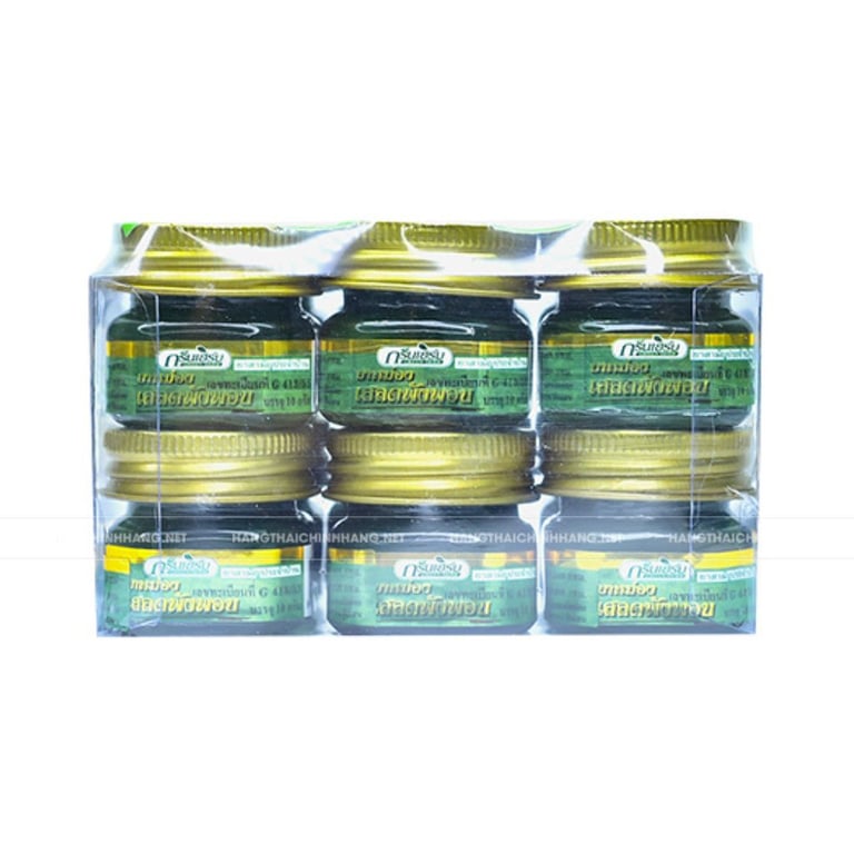 Combo 12 hủ dầu cù là thơm thảo dược Green Herb Balm Thái Lan