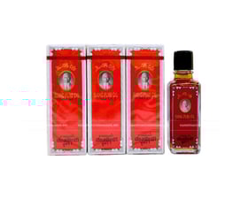 Combo 06 chai dầu gió Ông Già nước vàng Siang Pure 25cc Thái Lan