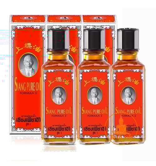 Combo 6 chai dầu gió Siang Pure I 25 cc nước vàng