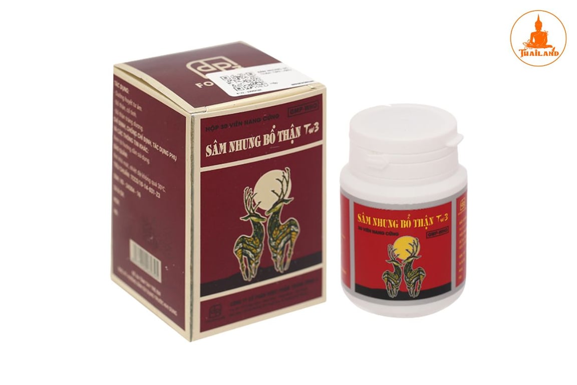 Sâm Nhung Bổ Thận TW3 được bán với mức giá dao động khoảng 130.000 – 150.000 đồng/hộp 30 viên