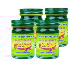 Combo 4 hủ dầu cù là thảo dược Bow Tip Brand Balm xanh 50 gram 
