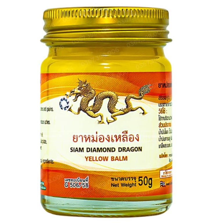 Dầu nóng Cù là Siam Diamond Dragon 50g vàng 