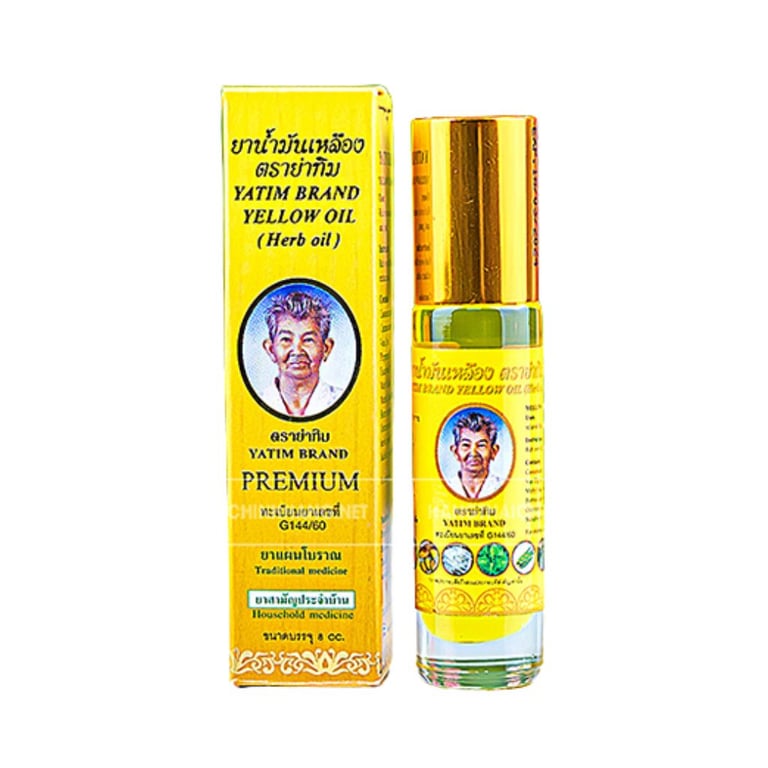 Dầu lăn 6 vị thảo dược Yatim Brand Yellow Oil Premium