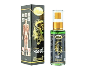 Dầu xịt cá sấu đen Crocodile Thái Lan (mẫu mới nước xanh)