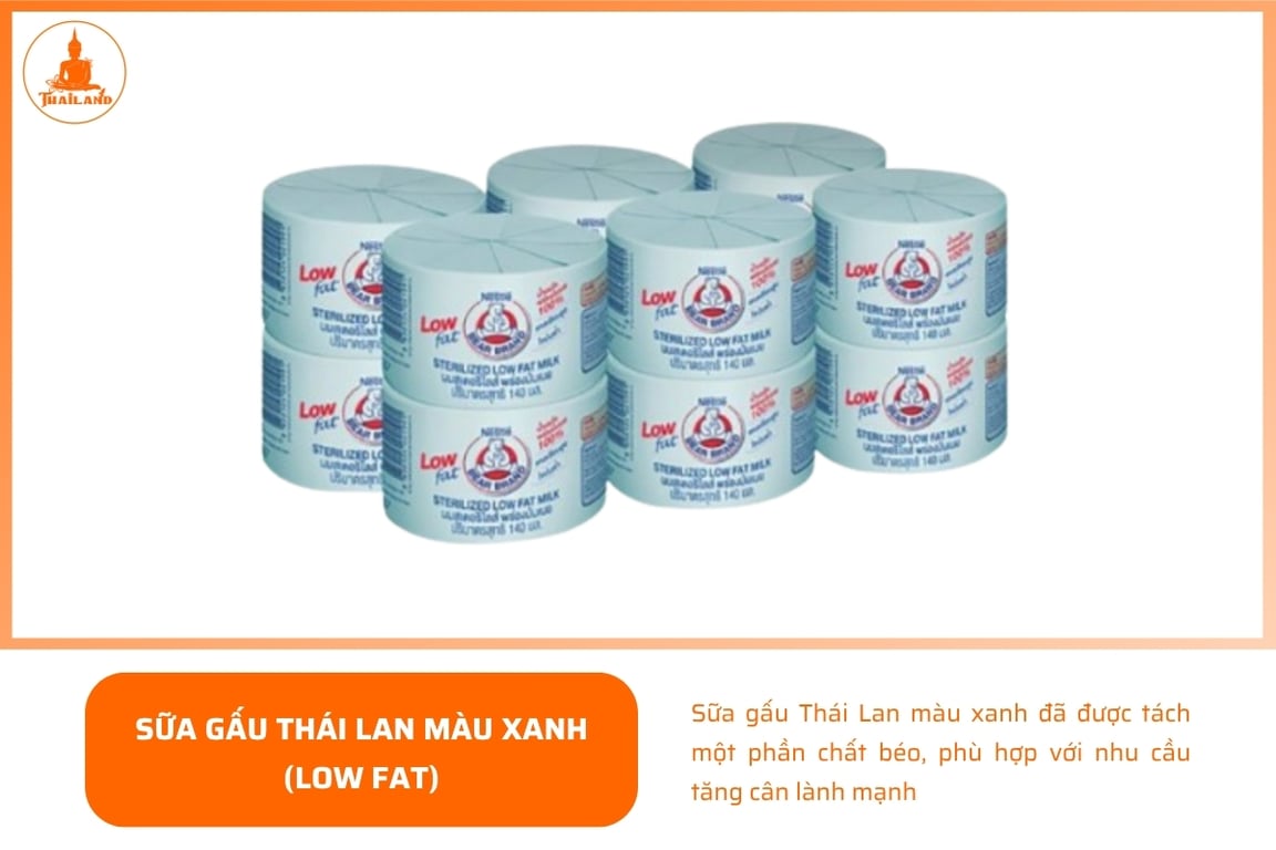 Sữa gấu Thái Lan màu xanh