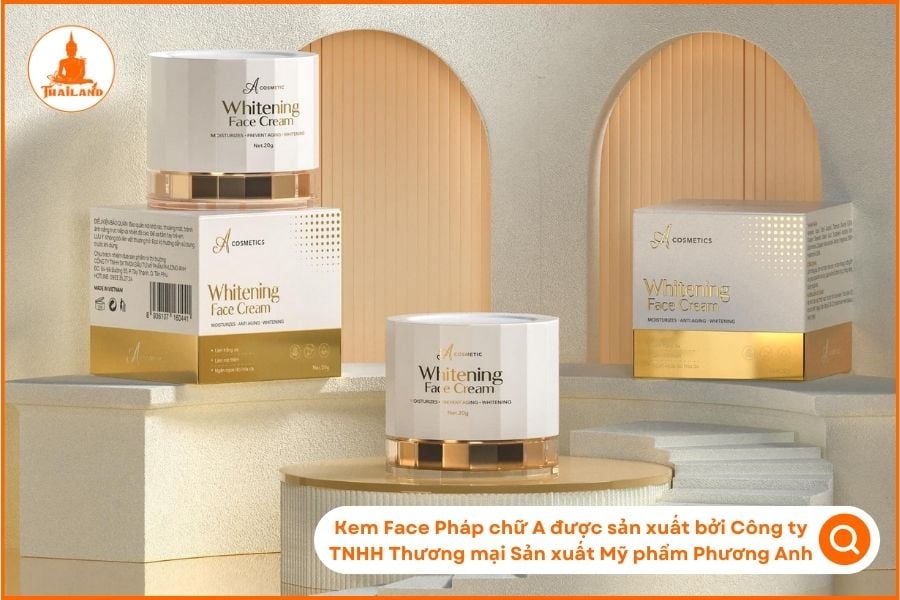 Kem Face Pháp chữ A được sản xuất bởi Công ty TNHH Thương mại Sản xuất Mỹ phẩm Phương Anh