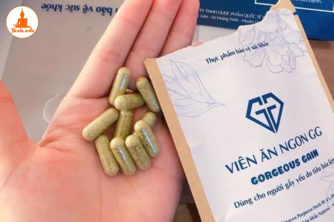 Viên ăn ngon GG có thành phần chiết xuất thảo dược và không chứa corticoid