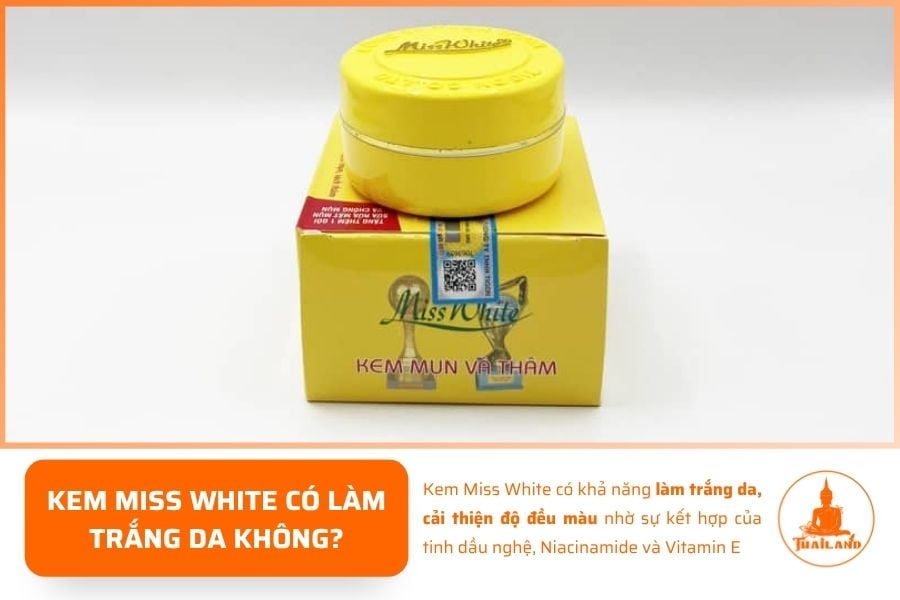 Kem Miss White có khả năng làm trắng da