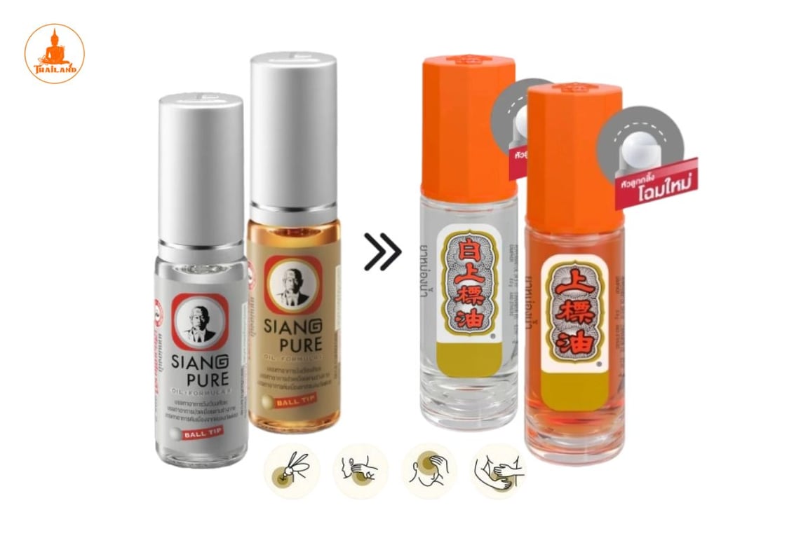 Thành phần dầu gió lăn Siang Pure Oil Formula Ball Tip 3cc