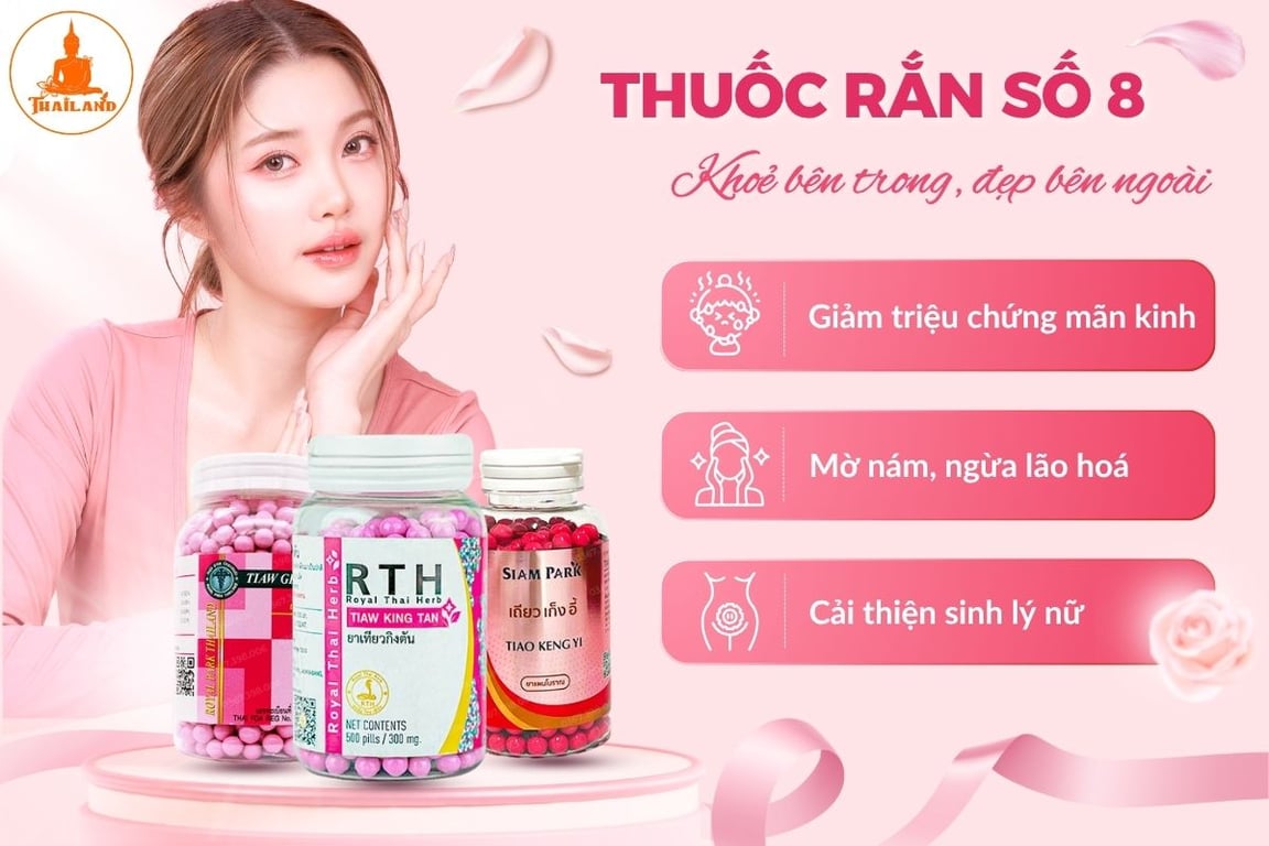 Thuốc rắn số 8 giúp hỗ trợ cải thiện các triệu chứng tiền mãn kinh