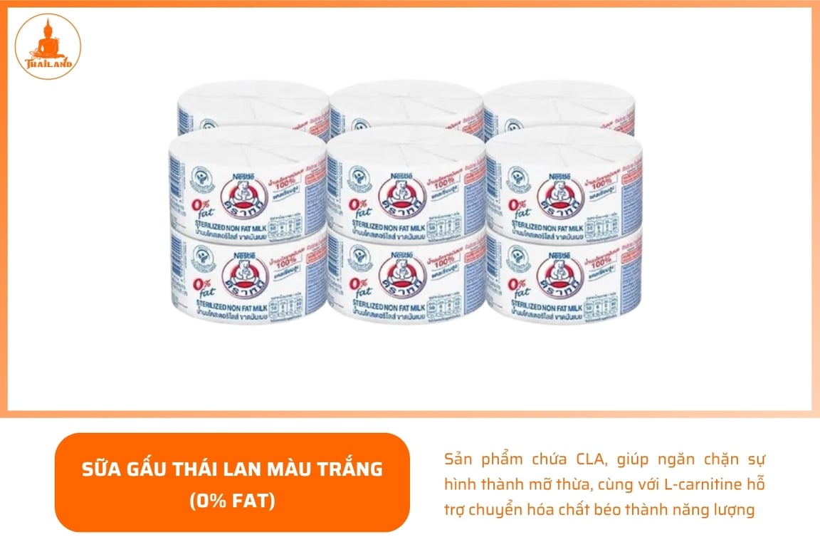 Sữa gấu Thái Lan màu trắng