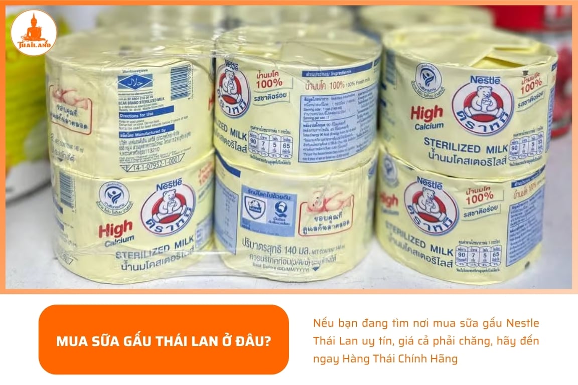 Sữa gấu Thái Lan hiện đang có sẵn tại Hàng Thái Chính Hãng