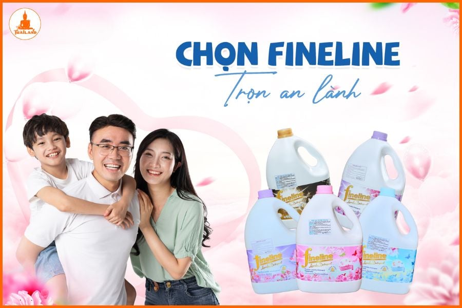 Nước giặt Fineline giúp loại bỏ hiệu quả vết dầu mỡ và bụi bẩn