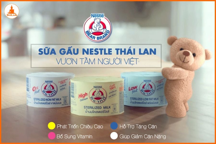 Sữa gấu Thái Lan là sản phẩm đến từ thương hiệu nổi tiếng Nestle