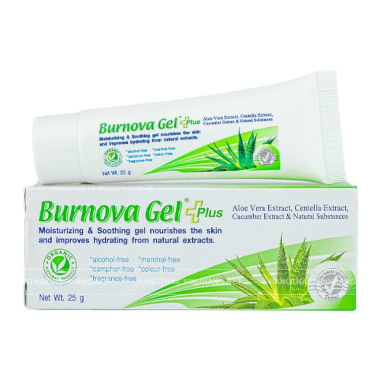 Kem trị bỏng và tái tạo da từ nha đam Burnova Gel Plus 70g