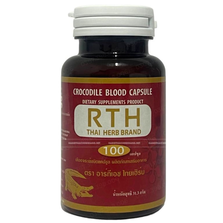 Huyết cá sấu Crocodile Blood Capsule Product 100 viên (Lọ số 11)