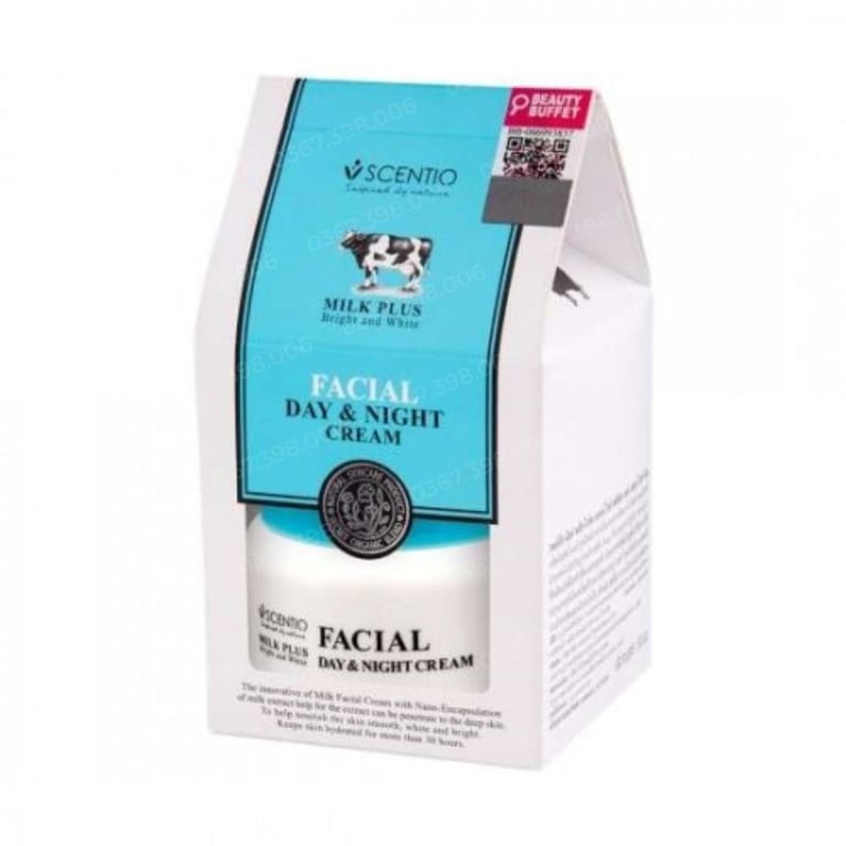 Kem dưỡng trắng da cả ngày scentio milk plus 50 ml