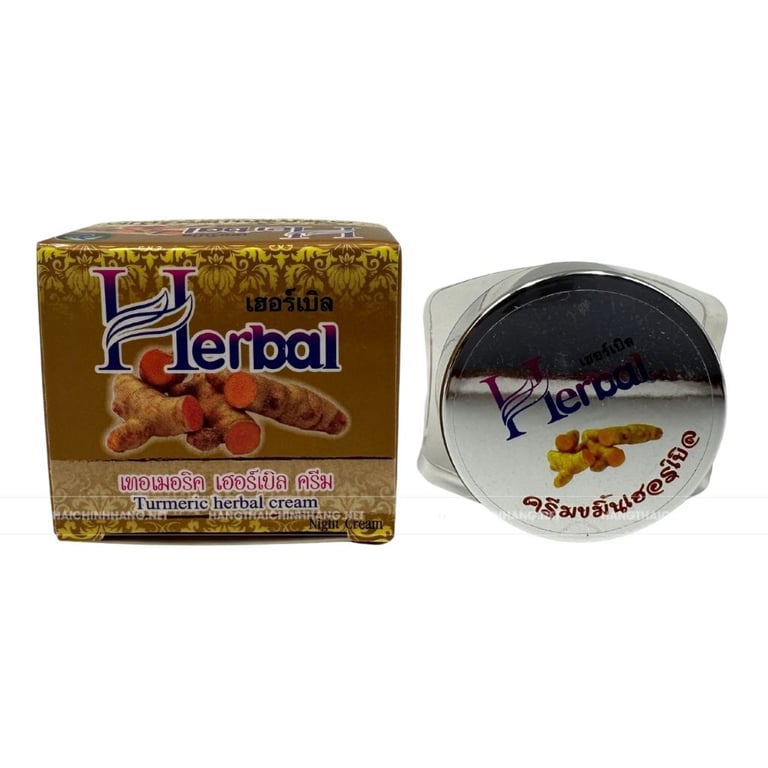 Kem nghệ vàng trị thâm mụn Herbal Curcumin Cream 5g