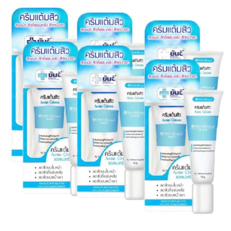 Liệu trình trị mụn tận gốc từ 6 tuýp kem Yanhee Acne Cream 10g Thái Lan