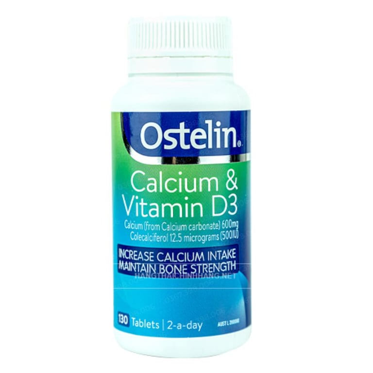 Viên uống bổ sung Canxi Ostelin của Úc 600mg 130 viên