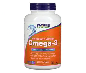 Viên uống dầu cá Omega 3 NOW của Mỹ 1000mg 200 viên