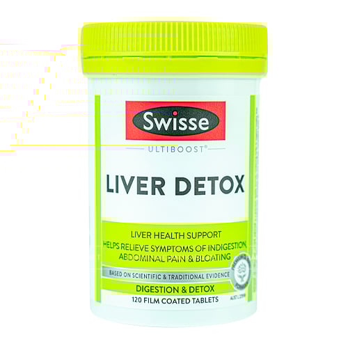 Viên uống giải độc gan Swisse Ultiboost Liver Detox của Úc 2500mg 120 viên