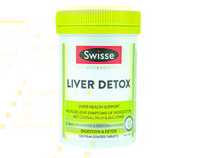 Viên uống giải độc gan Swisse Ultiboost Liver Detox của Úc 2500mg 120 viên
