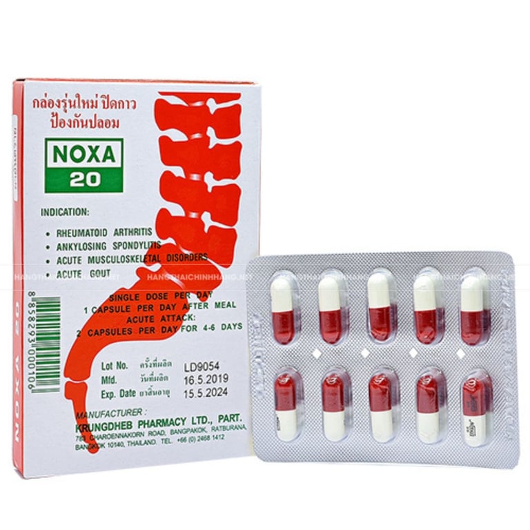 Viên uống trị khớp Noxa 20 Thái Lan (1 vỉ x 10 viên) 