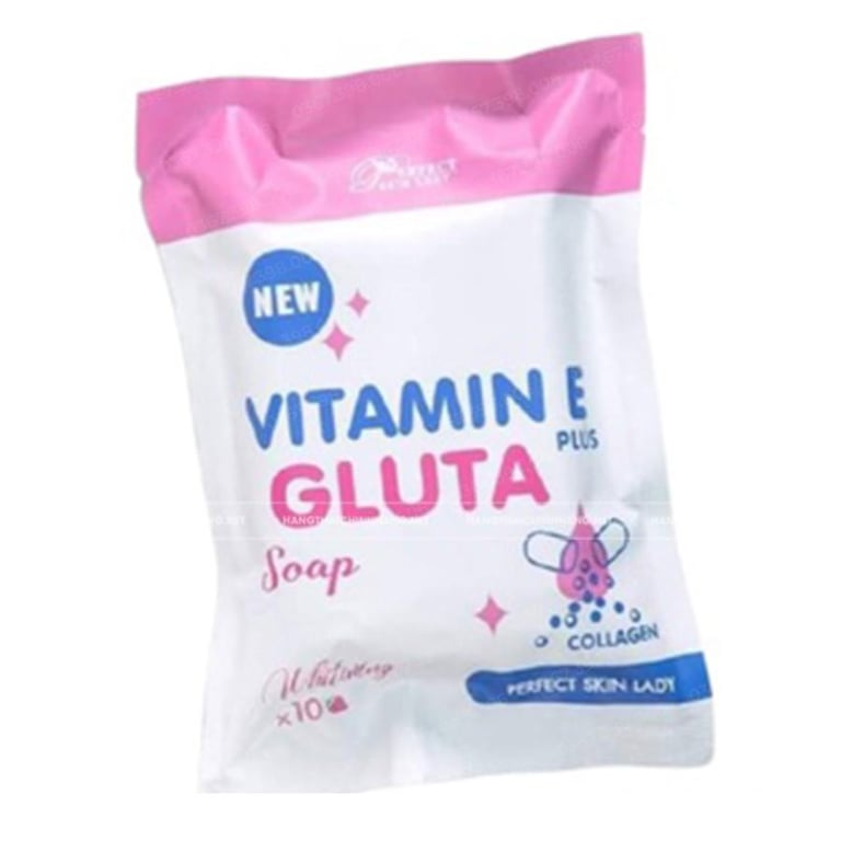 Xà phòng Vitamin E plus Gluta 10 Collagen trắng da 80gram