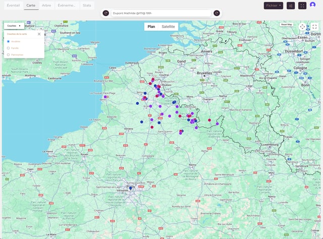 Arbre généalogique interactif