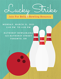 The Lucky Strike Party Invitation