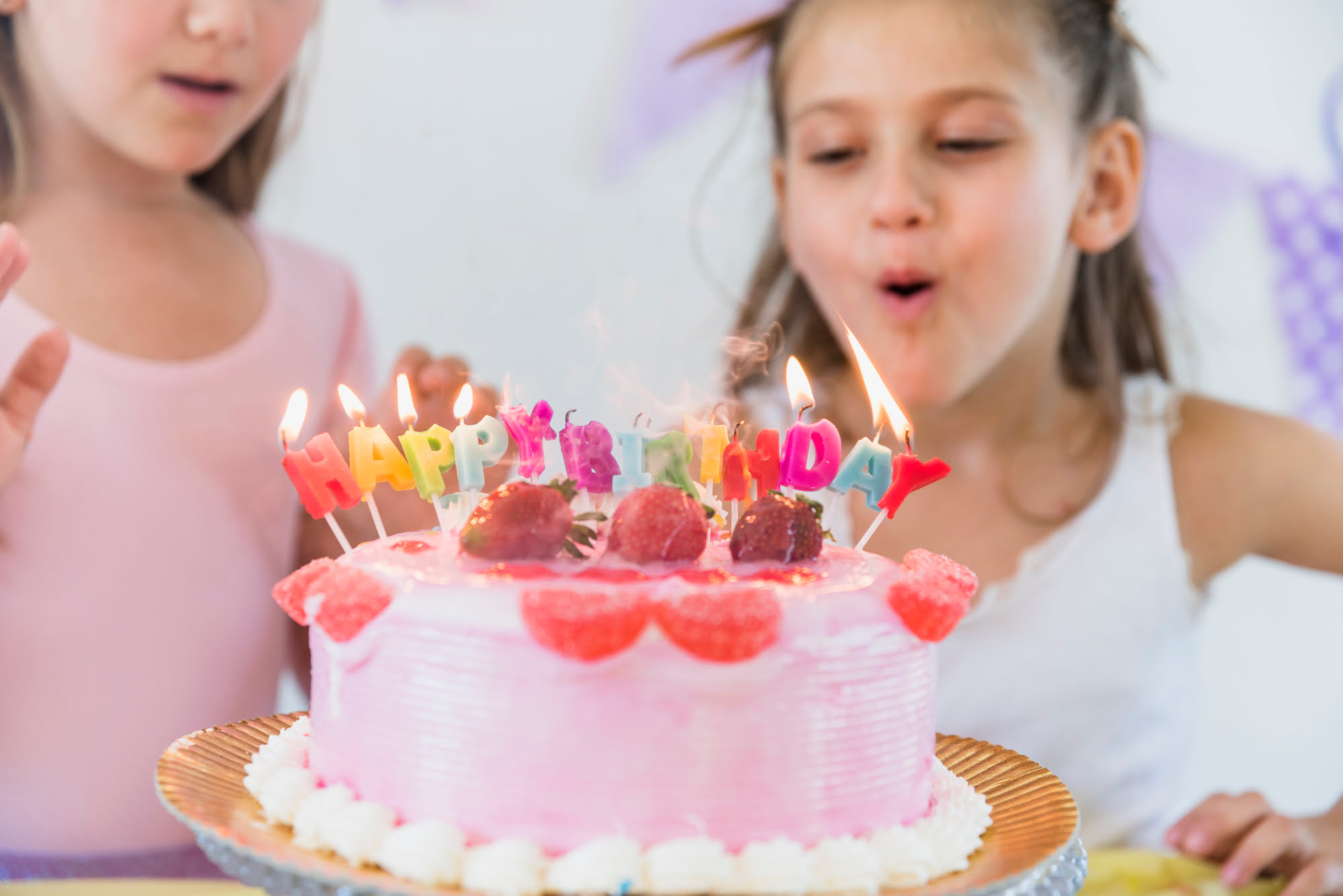 A selection of birthday cake flavours for kids.