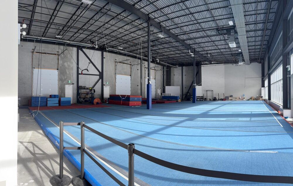 Kids gymnastics birthday party at Oakville Gymnastics Club.