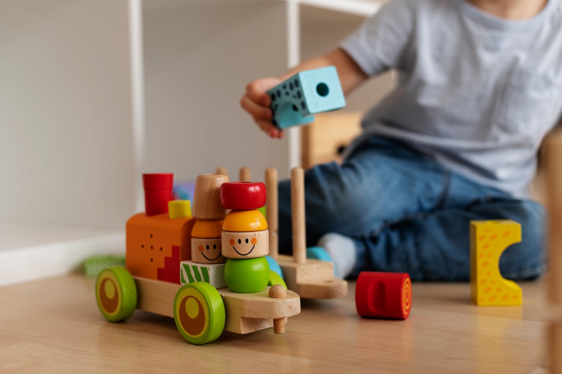 Child playing with toy