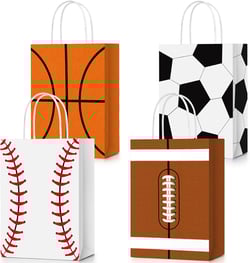 24 Pieces Sports Party Favor Bags Football Party Goodie Bag Sport