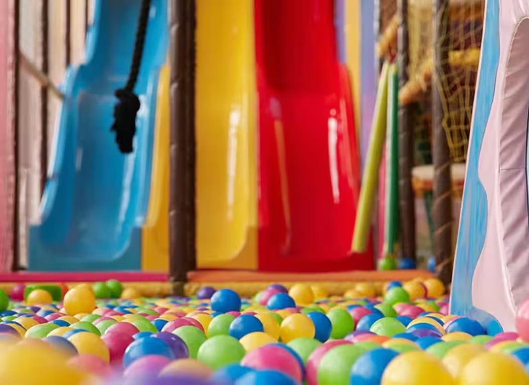 Arcade and indoor playground at Play Toon Saskatoon.