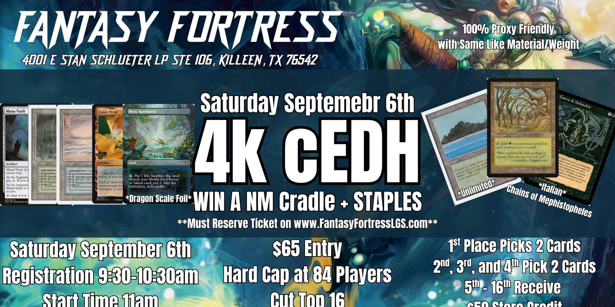 4k cEDH Event - Gaea's Cradle, Chains, Duals AND MORE