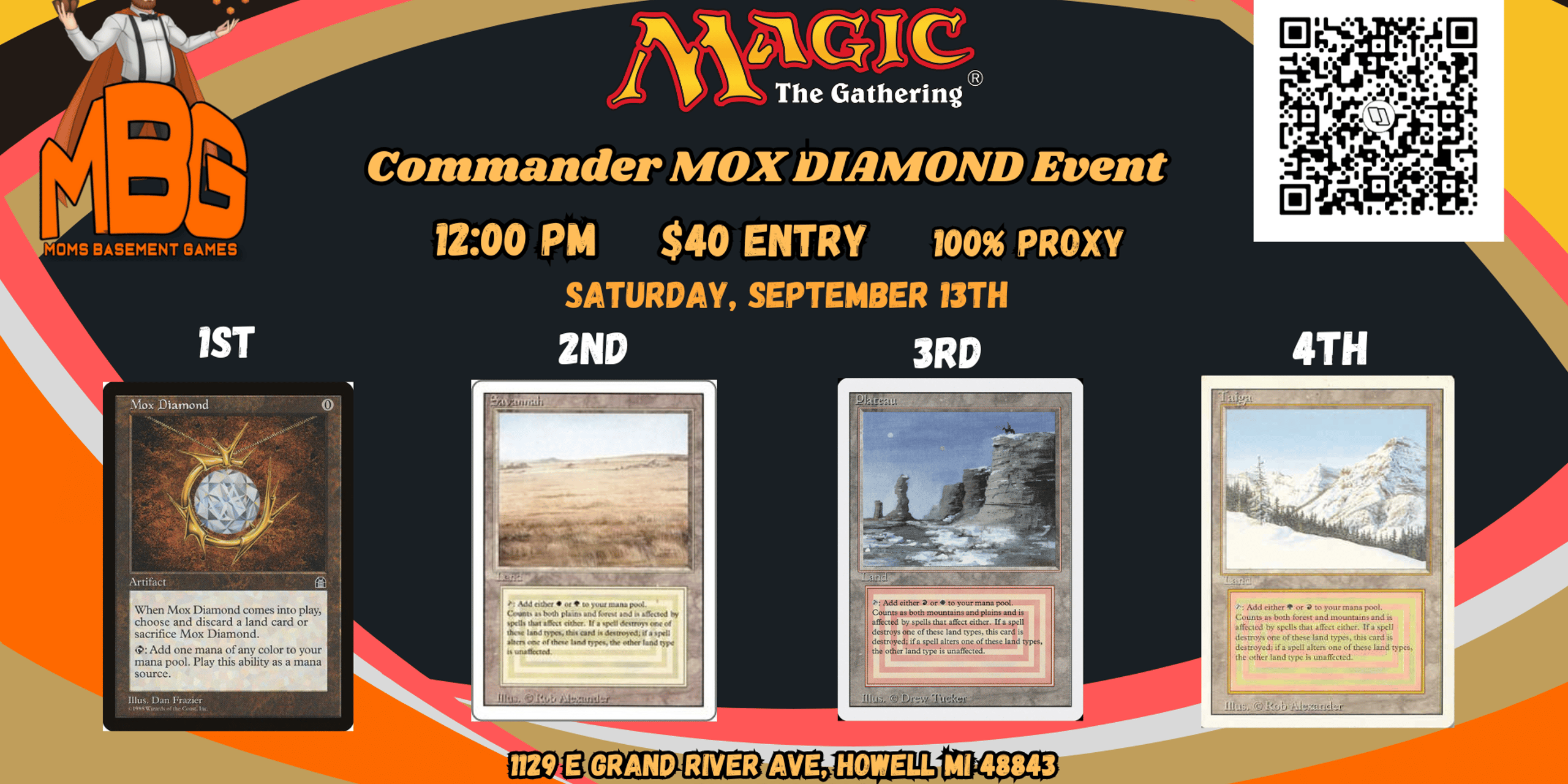 MBG September 13th Mox Diamond Event