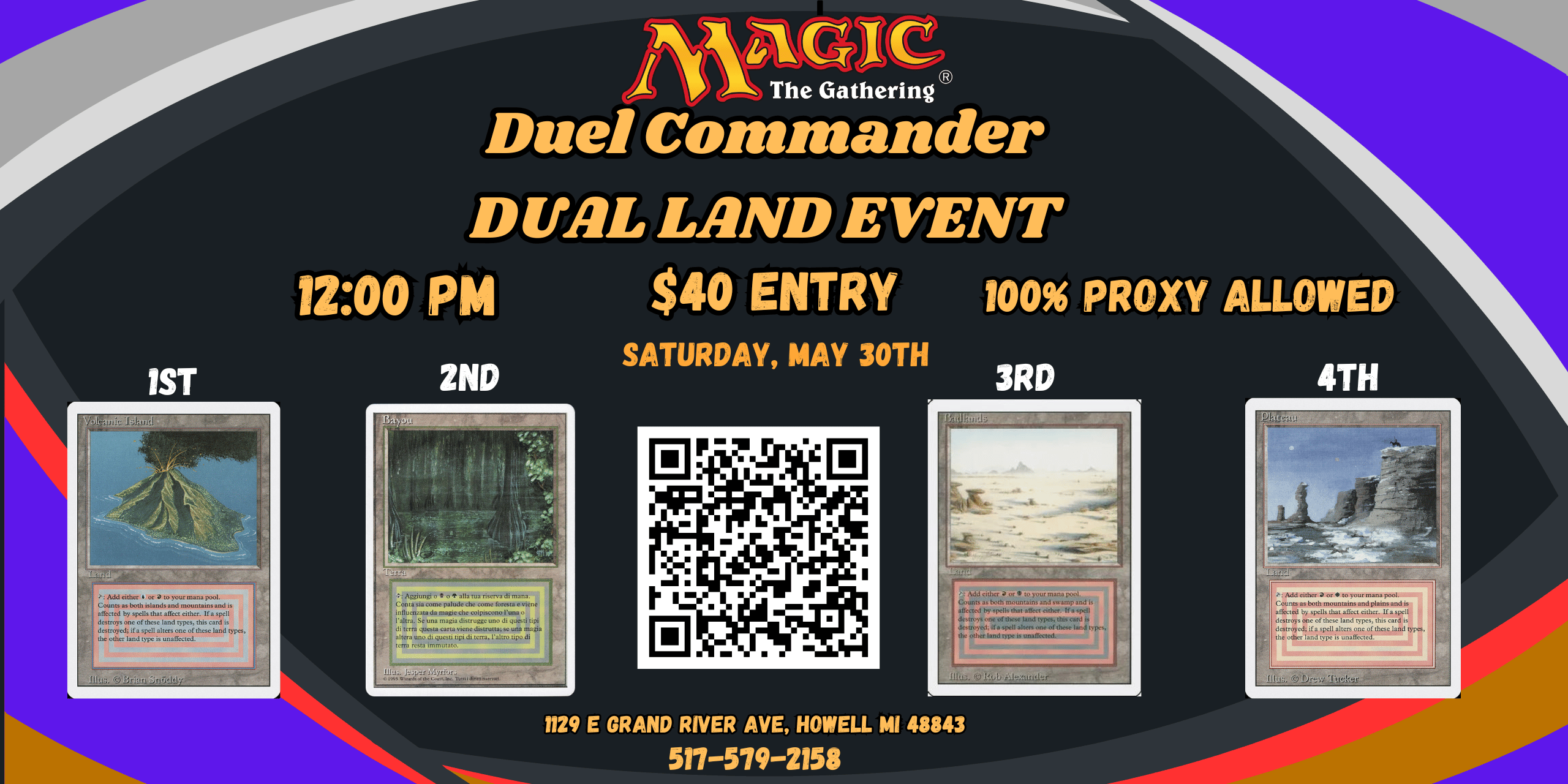 MBG May 30th  Duel Commander Dual Land Event