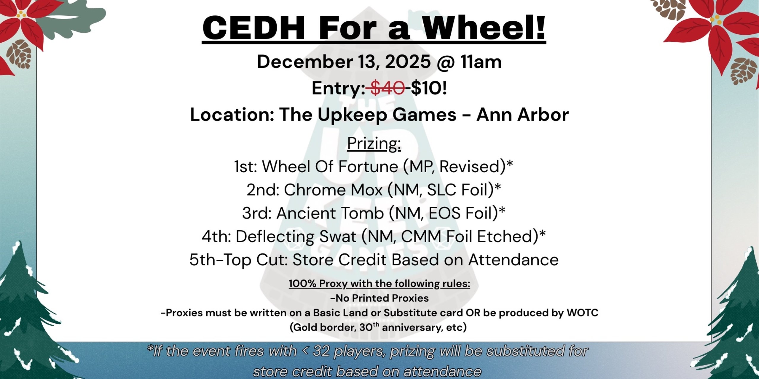 CEDH For a Wheel!