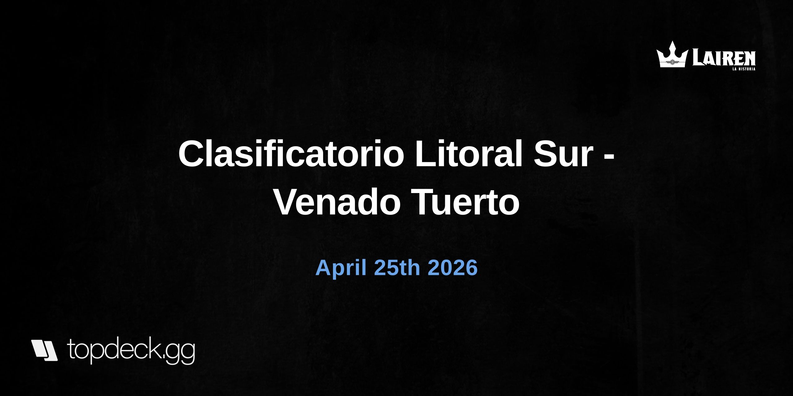 Clasificatorio Litoral Sur - Venado Tuerto